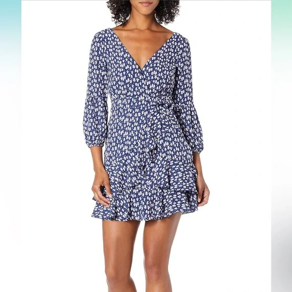 LIKE NEW • Likely • Casimira Mini Dress Floral Blue and Pink - Picture 5 of 9